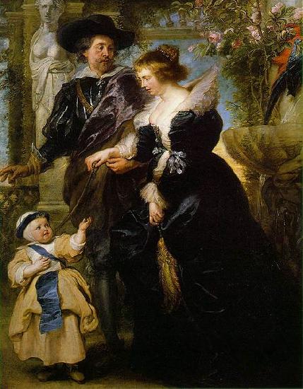 Peter Paul Rubens Rubens his wife Helena Fourment  and their son Peter Paul Sweden oil painting art